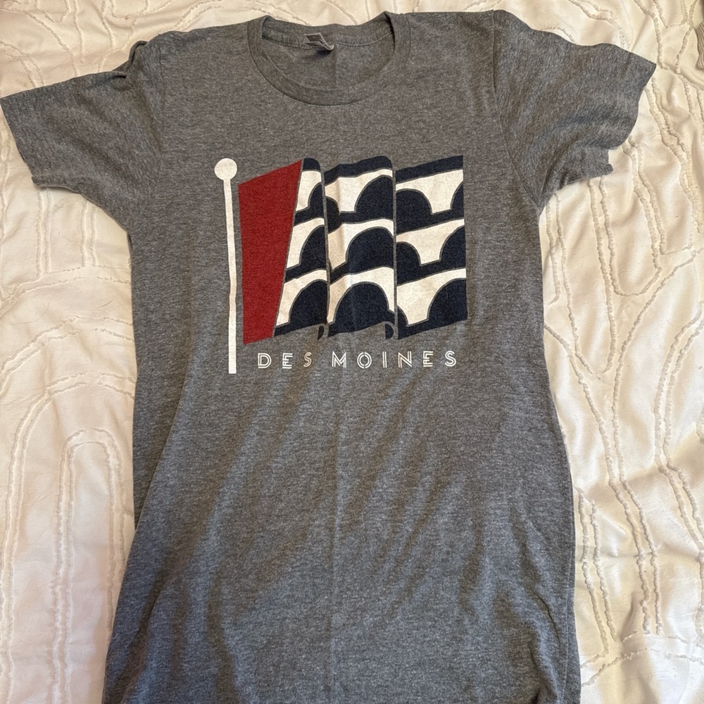 Gray Des Moines Graphic T-Shirt